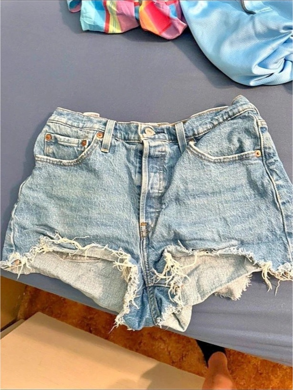 Levi's 501 Original Cut-Off Shorts Blue